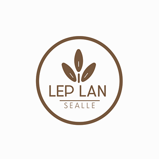 Simple vector logo, Lean Life diet app, solid white background.