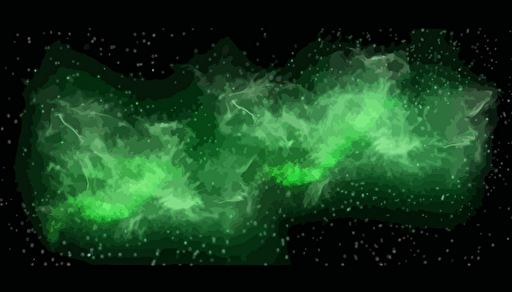 Vector green sparkles on an isolated transparent background. Atomization of green dust particles png. Glowing particles png. green dust. Light effect