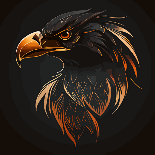 make a logo black eagle vector moode