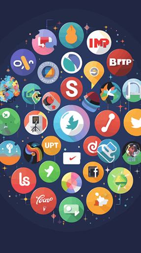 vector, collage of corporate logos transitioning into digital tokens