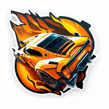 rocket league octane vector sticker white background