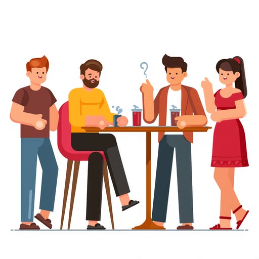 people talking at a party