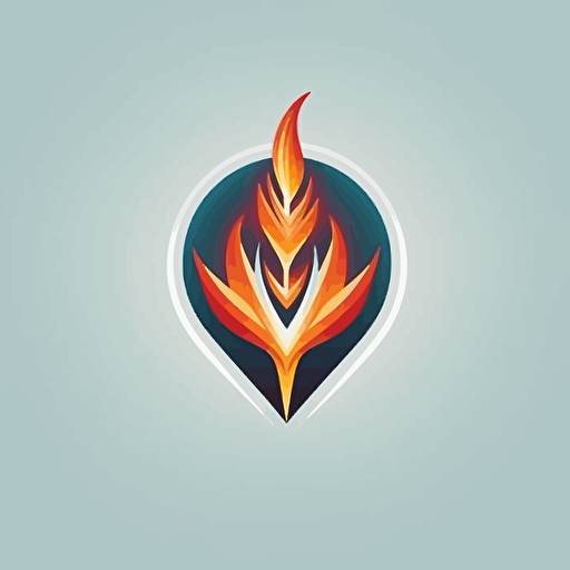 vector sleek design logo of heart and arrow pointing to it, inspired by zoroastrianism and fire, futuristic,