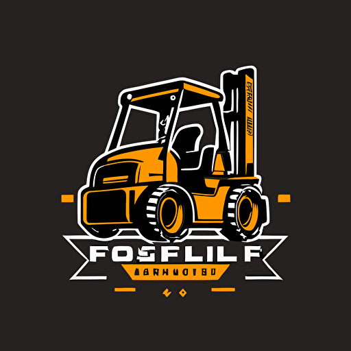 forklift logo, very simple, vector, modern