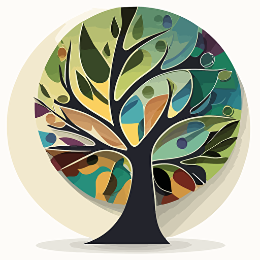 modern vector tree icon