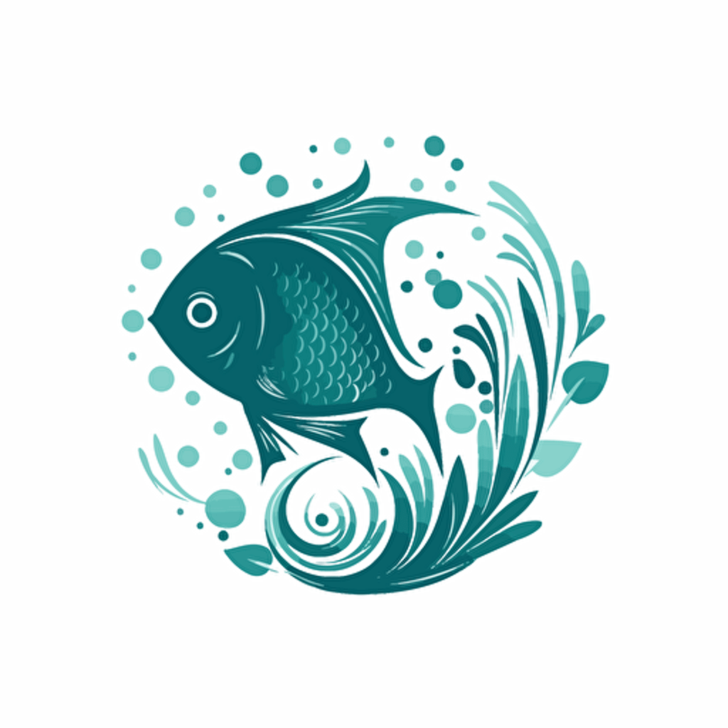 aquaponic 2D vector logo