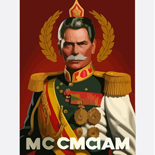 Ronald Mc Donald as a south american dictator vector image