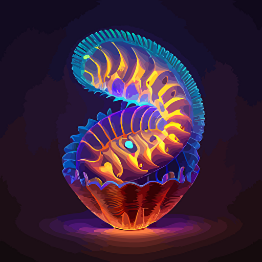 a glowing viral vector shell with a small strand of DNA inside it