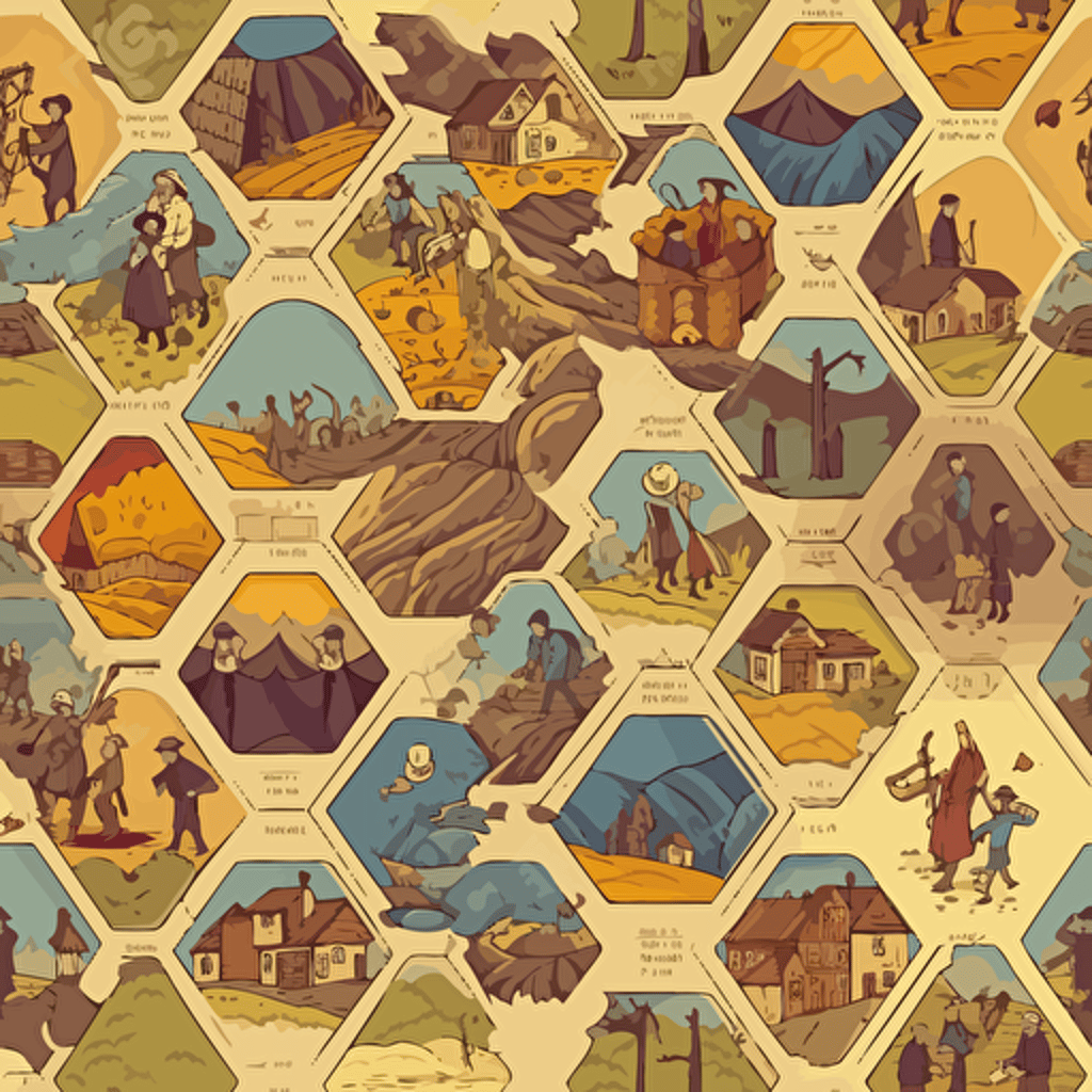 vector art board game box settlers of catan