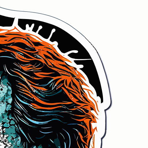 michael myers sticker, vector, vivid color