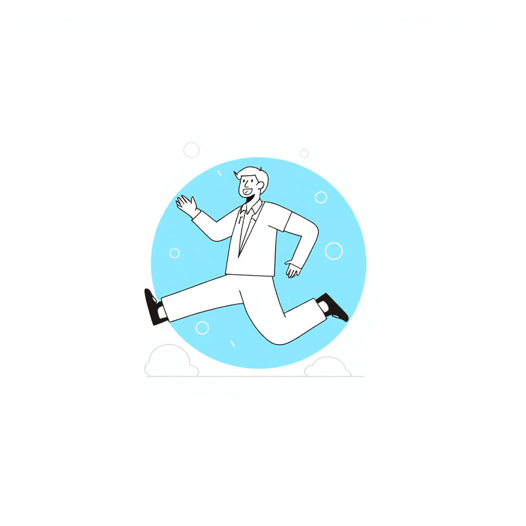 a man slipping and falling