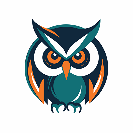 Owl, logo, two colors only, in the style of minimalist, vector, minimalist, icon, simple, logo technique, comic vector illustration style, flat design, minimalist icon, flat, adobe illustrator, white background