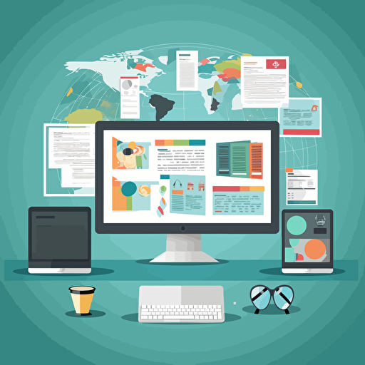 webpage presentation, vector