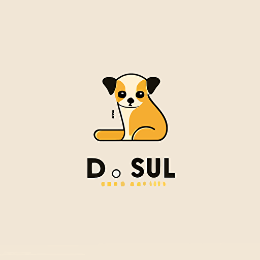 single logo design of letter 'DL PET STUDIO', vector, company logo, flat, clean, simplicity, embroidery sense