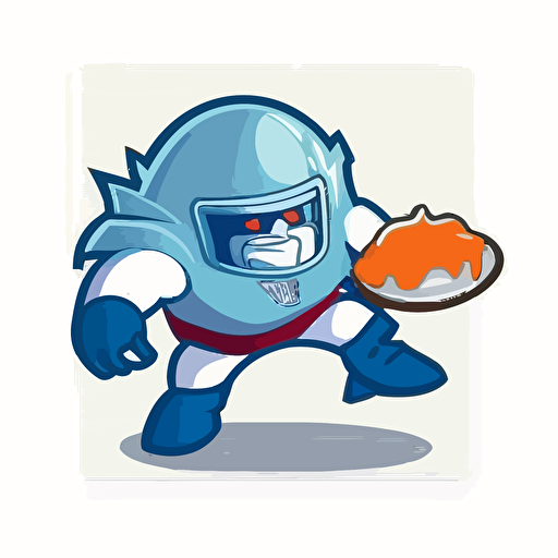 logo,mascot, simplistic, Jiggling jello wearing an NFL helmet, vector, white background