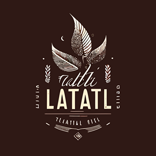 lat vector minimalistic logo, wine festival