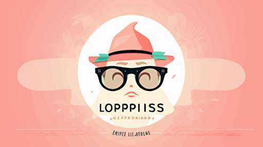 Design vector-logo with text: "Loppis". Summer-stylish.