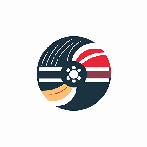 a vector art logo of a film reel. Make it moder, elegant, simple.