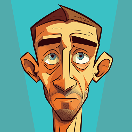 a cartoon illustrated vector image, shading of a persons head and face, detailed. Nothing else