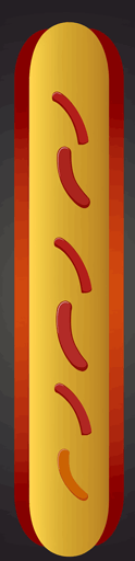 hot dog, cartoon, vector, simple colors