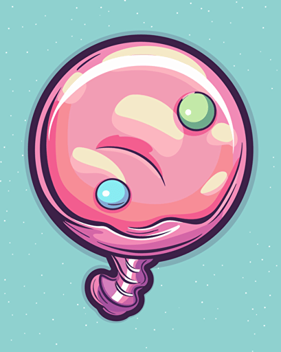 bubble gum pop, retro aesthetics, vector image, sticker design, pastel pantone color scheme: 12