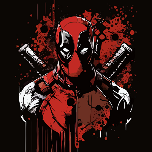deadpool vector 2 tone design