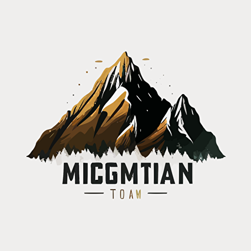 mountain logo, vector logo, minimalist, flat, vector, isolated on white