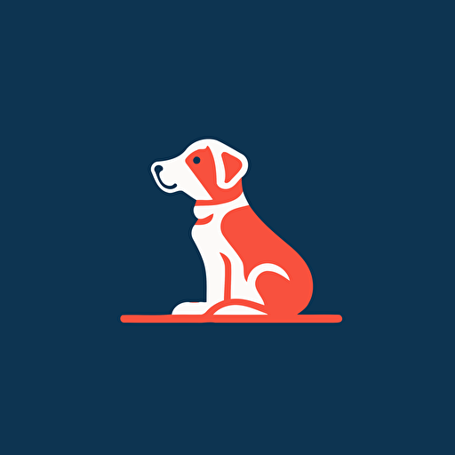 Modern, clean, dog logo, vector, simple, technology