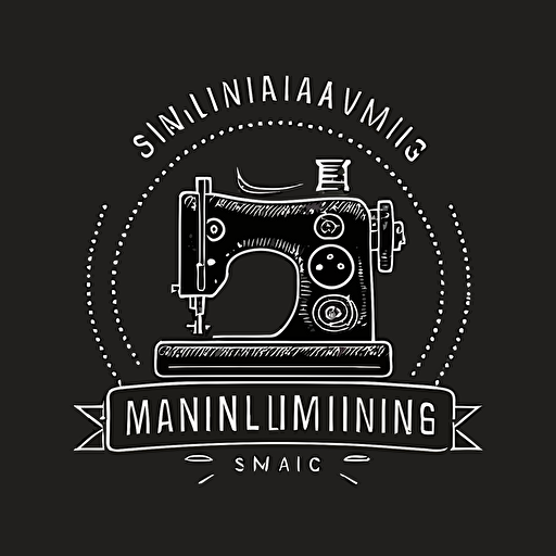 minimalistic Vector Logo for Creative handmade, sewingmachine