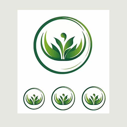a corporation in the agricultural science industry, branding logo, simple logo, creative logo, vector logo, green, minimalist, Decision Science, Ecosystem, corporate