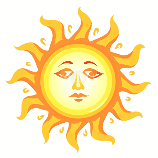 a vector illustration of the sun