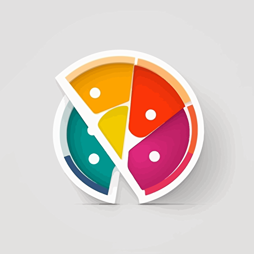 /simple, clean, vector icon, logo like, representing pizzeria, colorful, no text