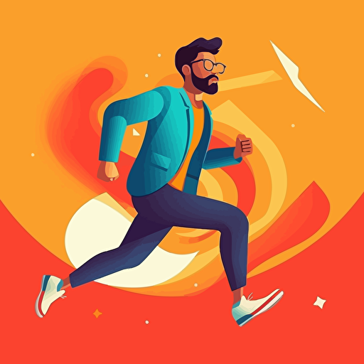 illustration in flat vector format representing focus and motivation