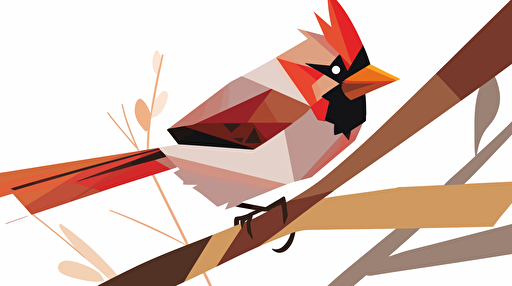 Subject: Babe Ruth Style: Charley Harper, vector art