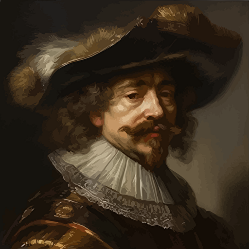 painting of a vector w8, rembrandt, divinci, baroque, masterpiece painting, high end art, colors, masterpiece painting