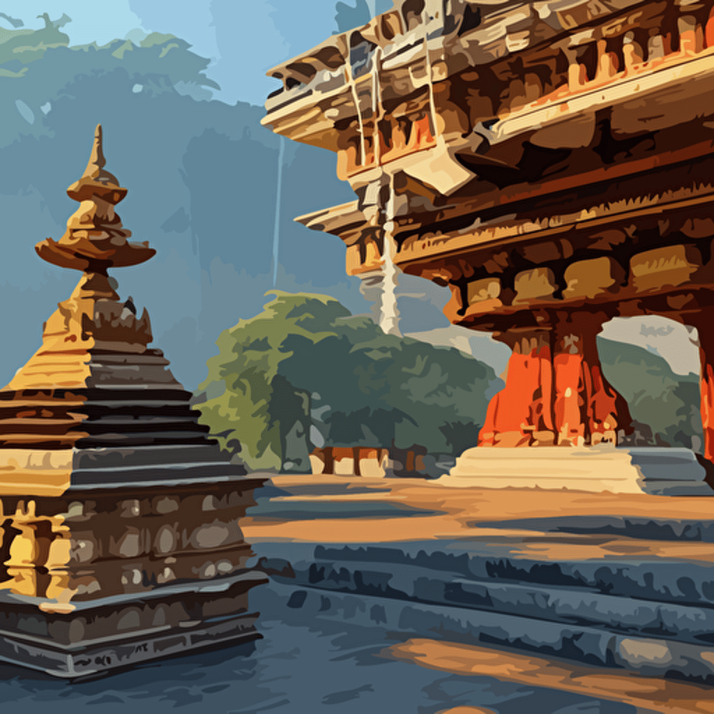 beautiful kamakhya temple guwahati vue 3d render v ray unreal engine hdr cinematic lighting wide angle shot 8 k textures