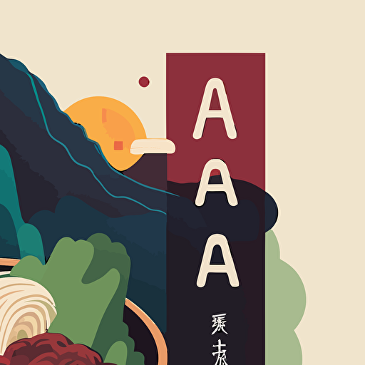 vector art, fun, colorful, taiwanese food
