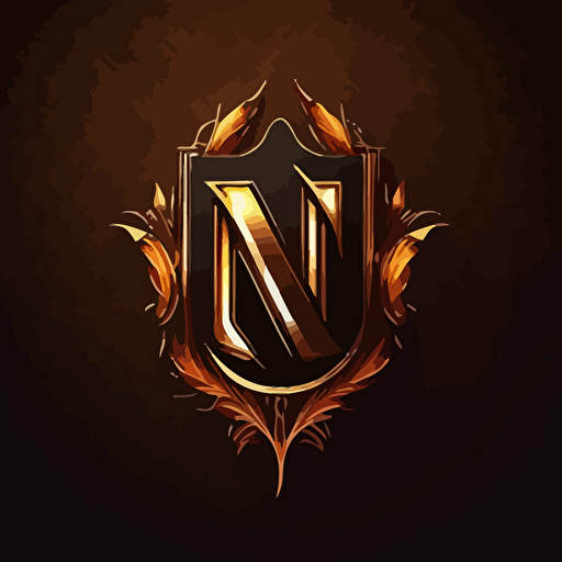 N | U logo team badge, vertikal, Vector