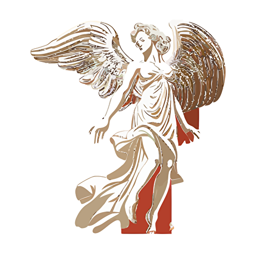 angel white background, vector style