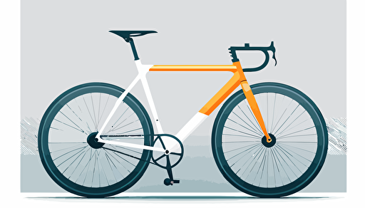 flat image, bike on white background, vector,