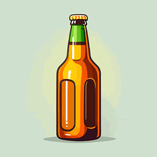 a cartoon beer bottle vector illustration