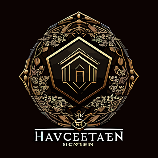 vector logo haven home, protection, financial, finance, blockchain