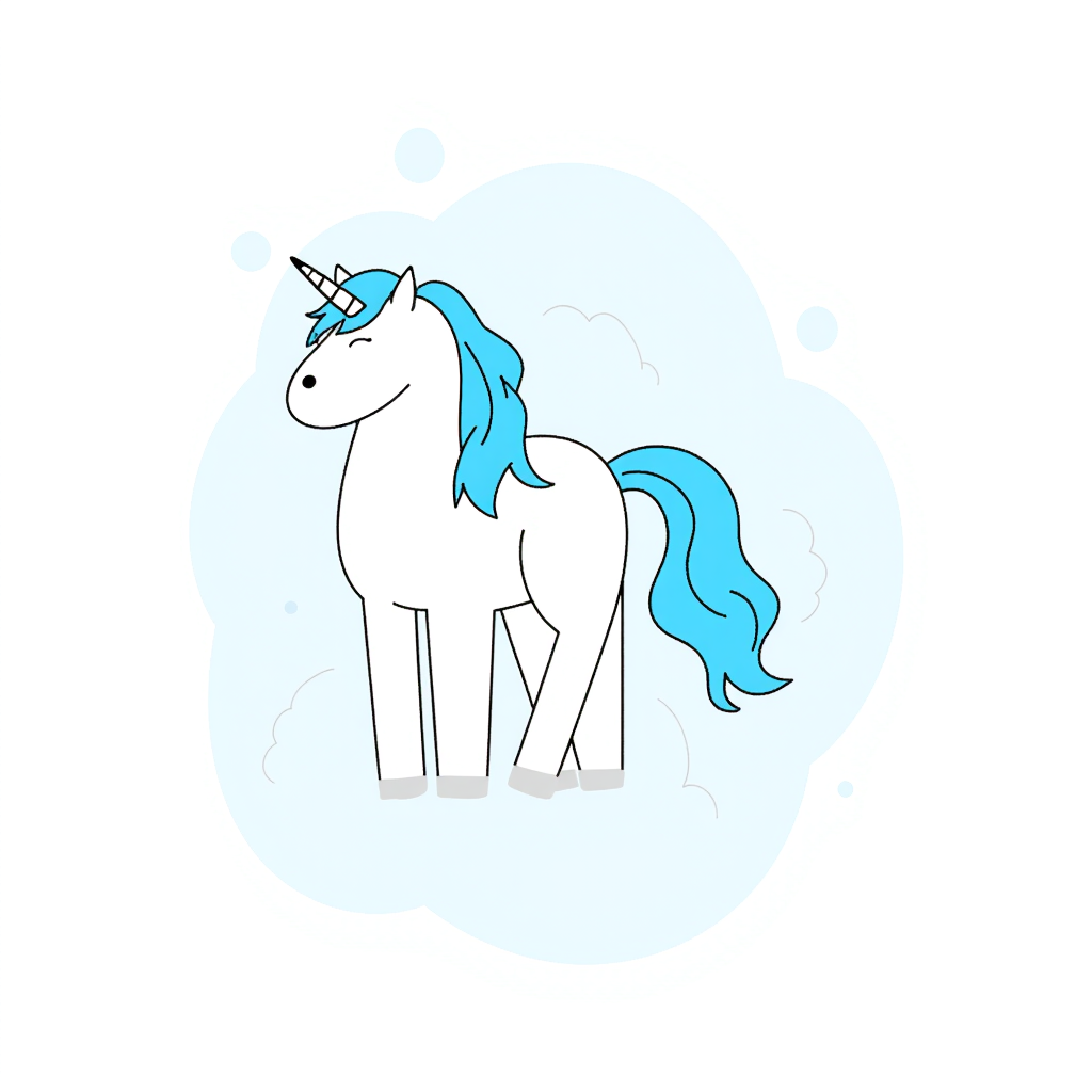 a unicorn on a cloud