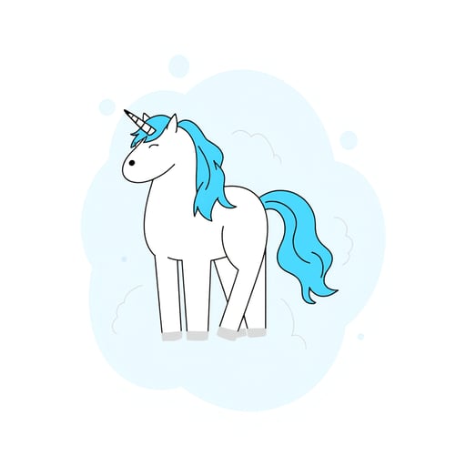 a unicorn on a cloud