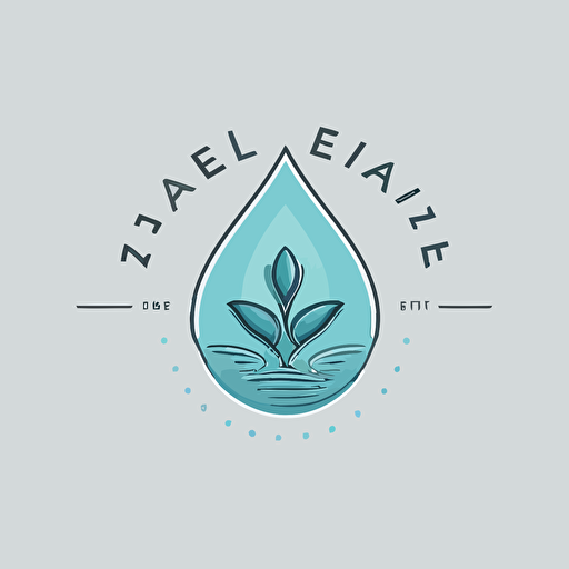 clean, minimalist, emblem for a water refilling business, vector logo