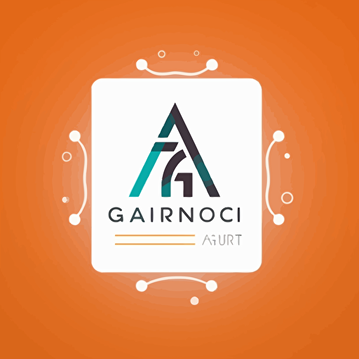 vector art logo for AI group, square, sticker, flat color