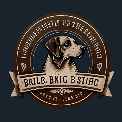 The Broad Street Kennel Club rustic emblem logo vector