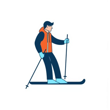 a man skiing 