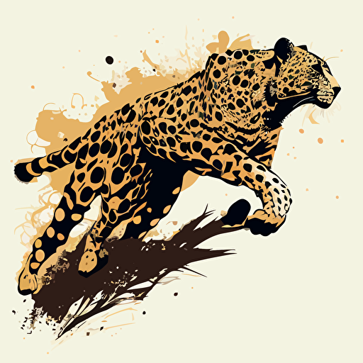 simple leapord vector