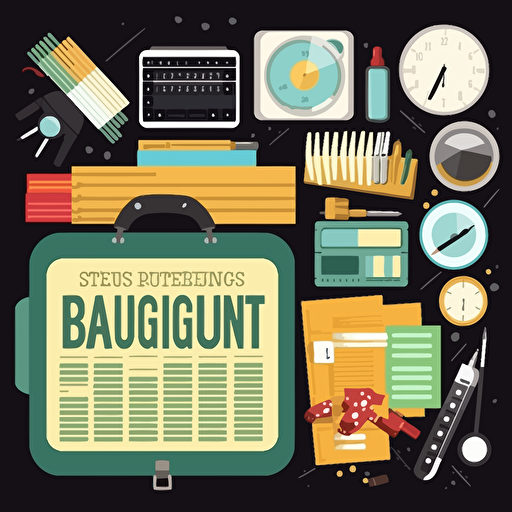 Business budget, vector art, sticker art